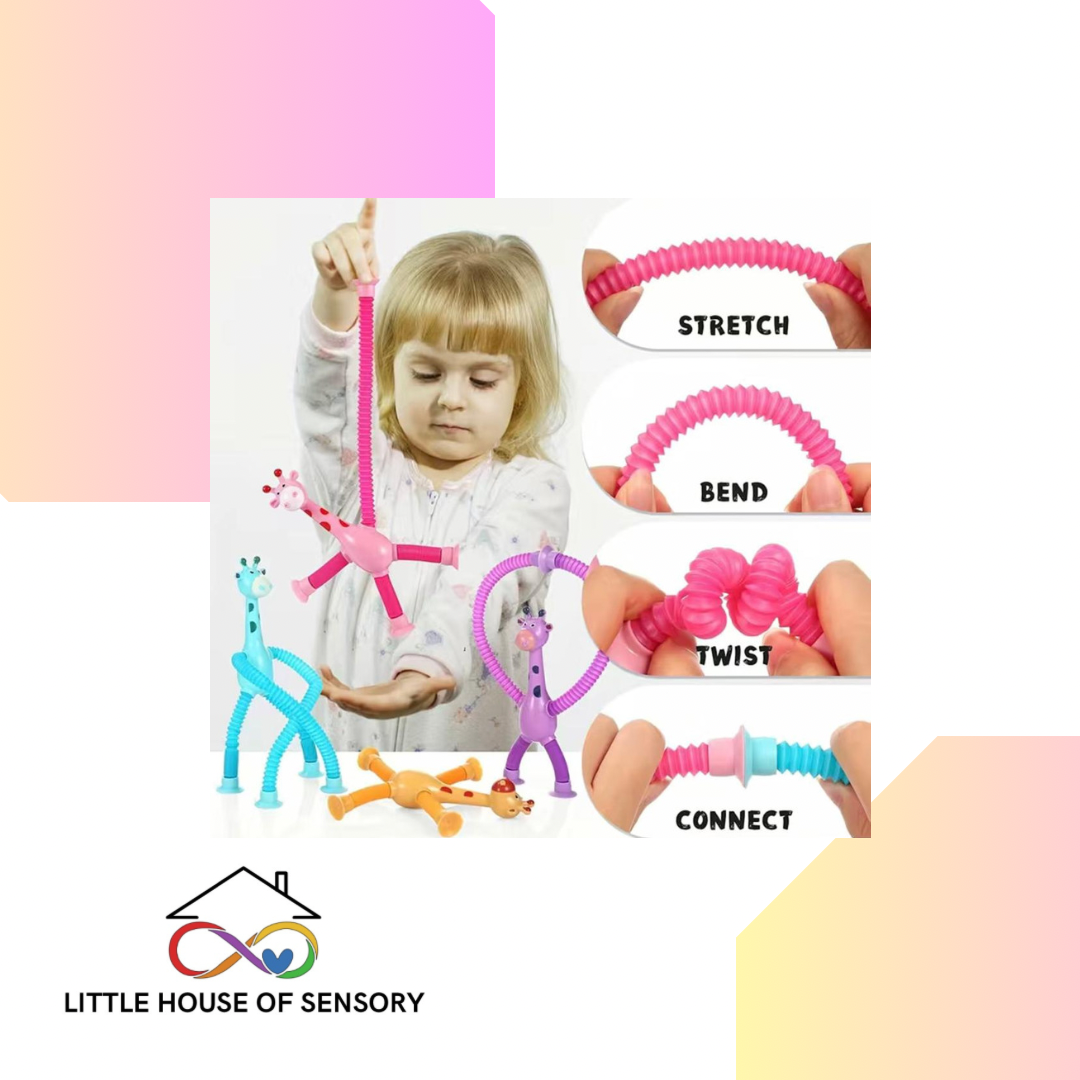 GIRAFFE TELESCOPIC SUCTION CUP TOY