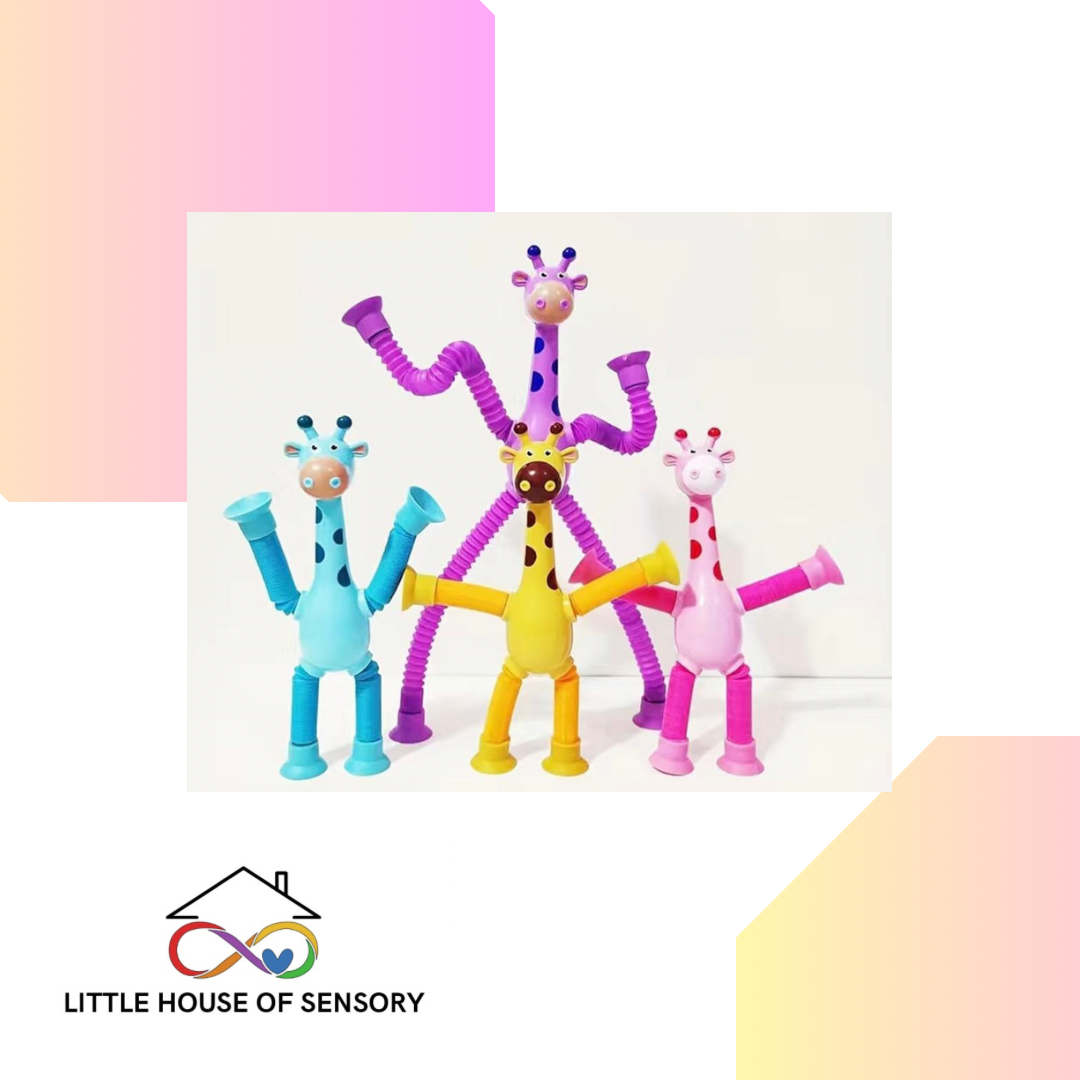 GIRAFFE TELESCOPIC SUCTION CUP TOY