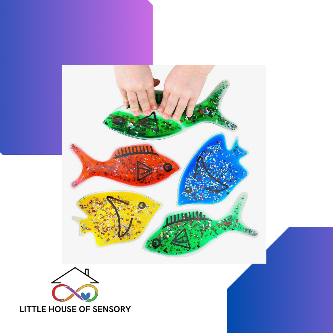 Gel Glitter Fish x4