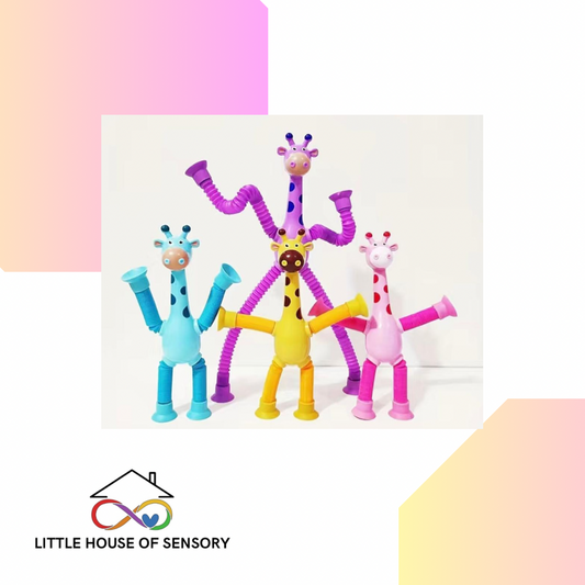 GIRAFFE TELESCOPIC SUCTION CUP TOY